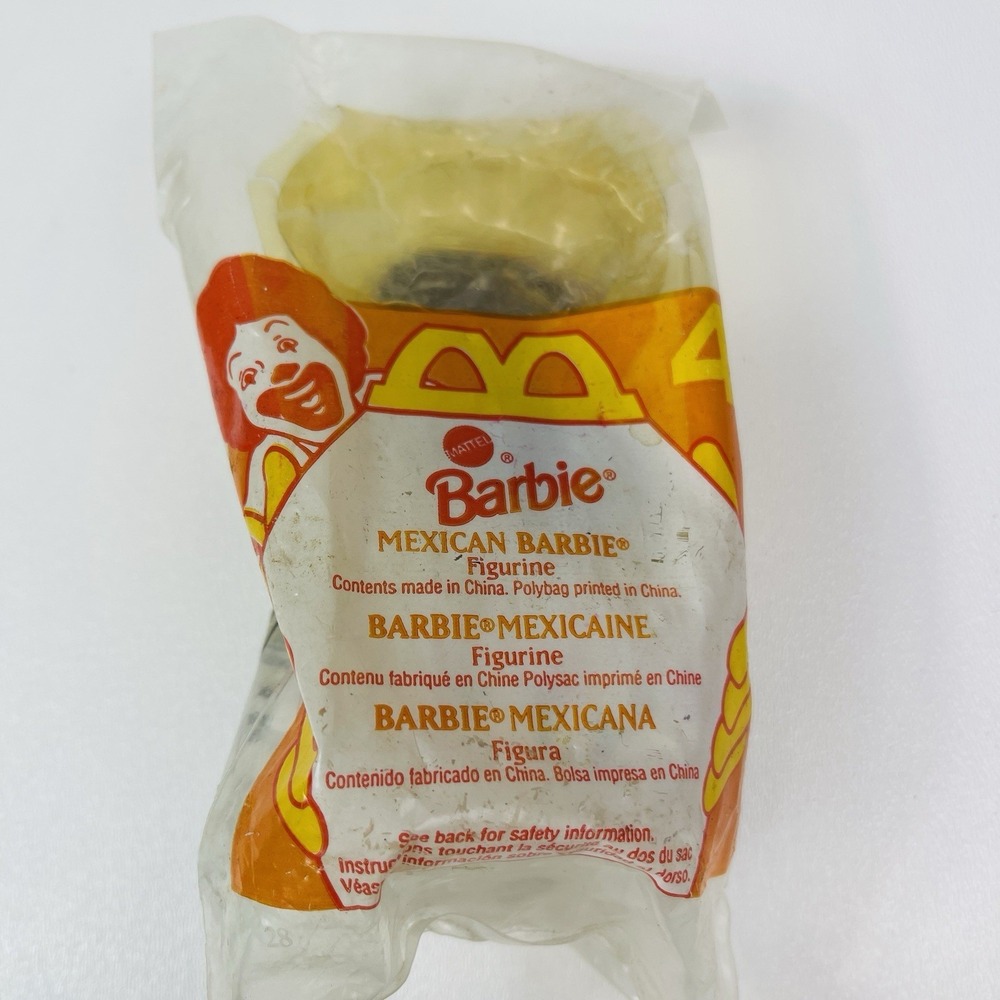 1995 McDonalds Barbie Mexican Barbie Doll Happy Meal Toy 4 Sealed